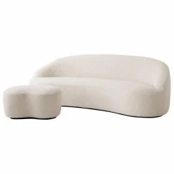 Discount & Tradition Pouf Margas LC5, Louise Liljencrantz | Crème