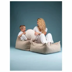 Wigiwama Pouf ottoman en teddy | Beige