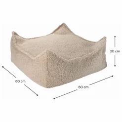 Wigiwama Pouf ottoman en teddy | Beige