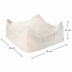 Wigiwama Pouf ottoman en teddy ||Enfant Matelas De Sol, Poufs Enfant
