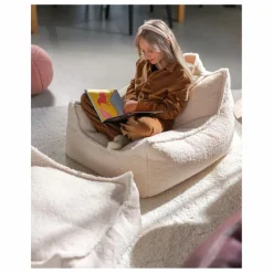 Wigiwama Pouf ottoman en teddy ||Enfant Matelas De Sol, Poufs Enfant