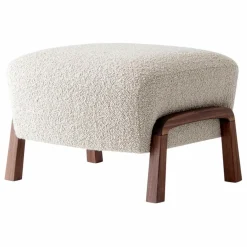 & Tradition Poufs, Matelas De Sol*Pouf ottoman Wulff ATD3, piètement noyer |