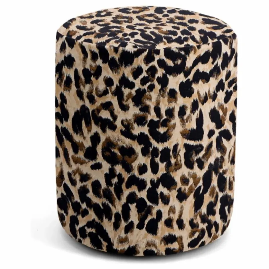 The Socialite Family Poufs, Matelas De Sol*Pouf rond Mobile en jacquard de coton |