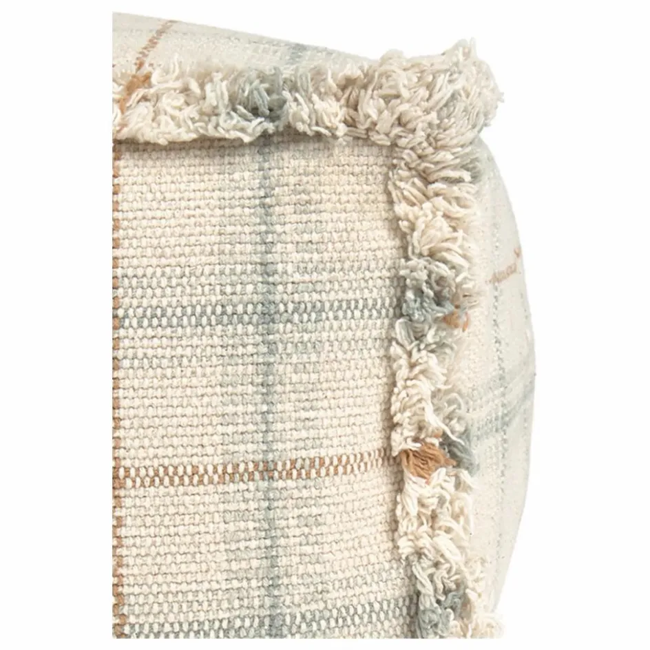Lorena Canals Pouf Tartan | Bleu Glacier