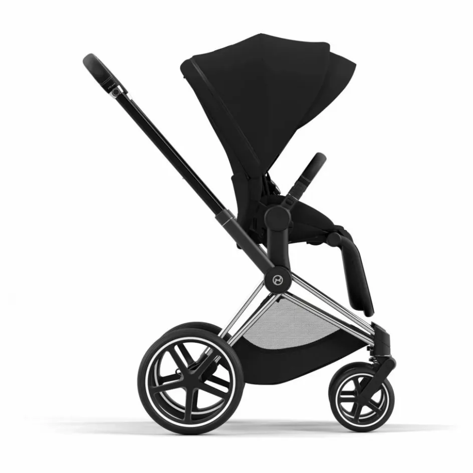 Clearance Cybex Poussette évolutive Priam 2022 châssis chrome | Noir