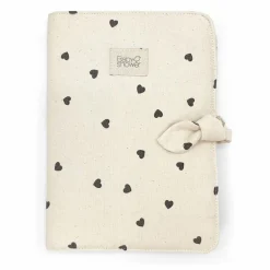 Online Babyshower Protège carnet de santé Cœurs | Blanc