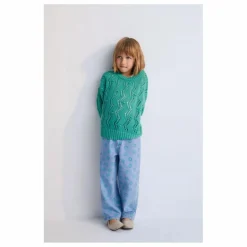 the new society Pull Ajouré Sifnos Coton Bio | Bleu turquoise