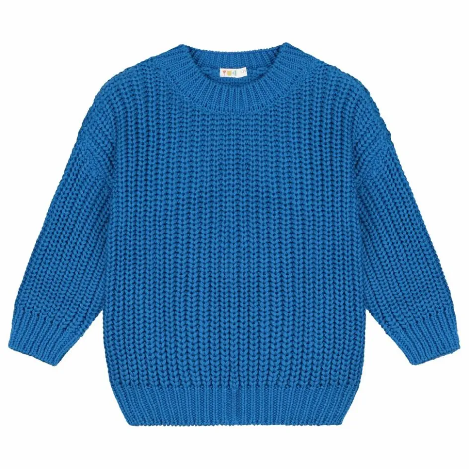 New Yuki Pull Chunky Coton Bio | Bleu roi