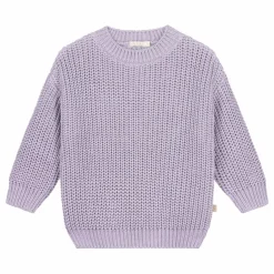 Yuki Pull Chunky Coton Bio | Lilas|Enfant Pulls, Gilets|Pulls, Gilets