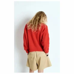 Sale American Vintage Pull Col Bateau Vitow Alpaga et Laine | Rouge