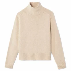 Bompard Pull Col Montant Manches Marteau Cachemire ||Femme Pulls, Gilets