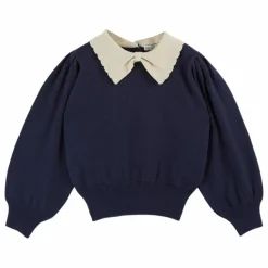 Hot Emile et Ida Pull Col Pierrot | Bleu marine