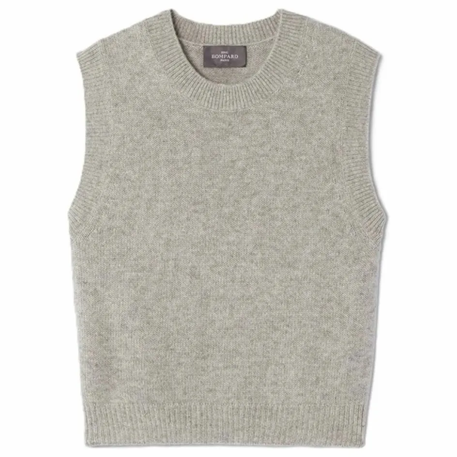 Femme Bompard Pulls, Gilets*Pull Col Rond Sans Manches Cachemire |