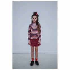 Online Repose AMS Pull Col Roulé Rayé Coton Bio | Violet