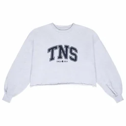 the new society Pull Court Zoé | Gris chiné