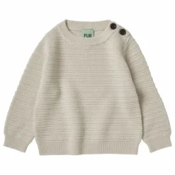 FUB Pull Crew Maille Fine Laine Mérinos | Ecru