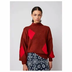 Bobo Choses Pull Diamond Card - Collection Femme | Marron