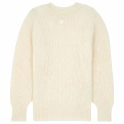 SMALLABLE BASICS Pull Fille Col Rond à Manches Ballon Alpaga ||Enfant Pulls, Gilets