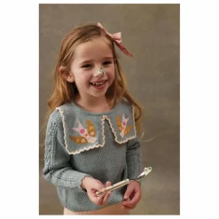Sale Louise Misha Pull Grand Col Rilda | Bleu gris