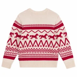 Petit Bateau Pull Jacquard Chevaux Laine ||Enfant Pulls, Gilets
