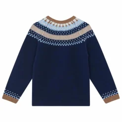 Hot Tartine et Chocolat Pull Jacquard Laine | Bleu marine