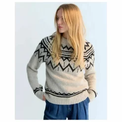 Sale the new society Pull Luna Laine Recyclée | Sable
