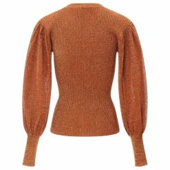 Alma Deia Pull Manches Bouffantes Lurex ||Femme Pulls, Gilets