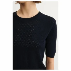 FUB Pull Manches Courtes Pointelle Laine Mérinos - Collection Femme ||Femme Pulls, Gilets