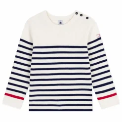 Petit Bateau Pull Marinière Contrastée Laine ||Enfant Pulls, Gilets