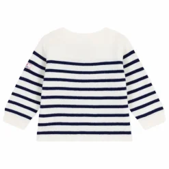 Petit Bateau Pulls, Gilets*Pull Marinière Logo Laine |
