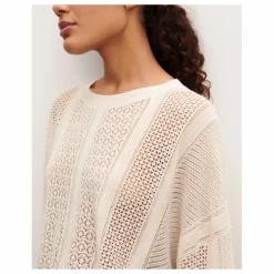 Bompard Pull Oversize Patchwork Pointelle Soie et Cachemire ||Femme Pulls, Gilets