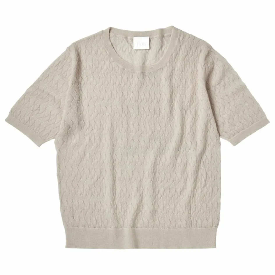 Discount FUB Pull Pointelle Maille Fine Laine Mérinos - Collection Femme | Ecru