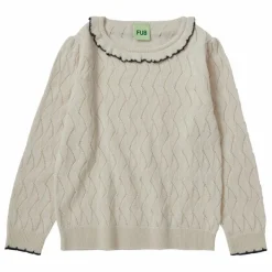 FUB Pull Pointelle Maille Fine Laine Mérinos ||Enfant Pulls, Gilets