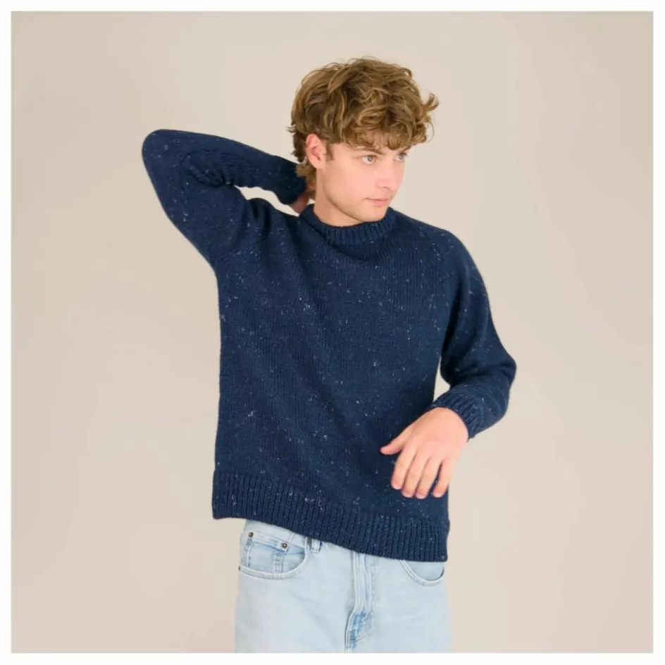 Online Origin Knitwear Pull Raglan Chunky Laine | Bleu foncé