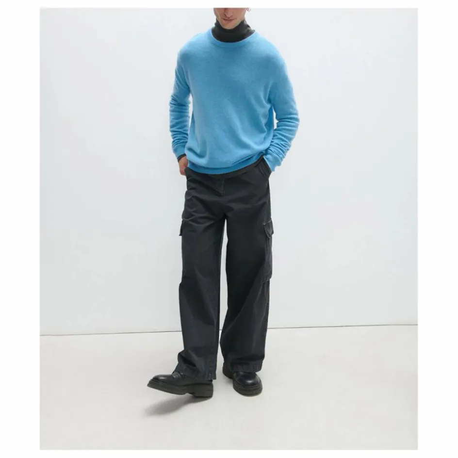 Outlet American Vintage Pull Raxow Laine | Bleu chiné