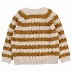 Clearance Búho Pull Rayures Laine Alpaga | Ocre