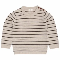 Outlet Copenhagen Colors Pull Rayures Laine Mérinos | Beige chiné