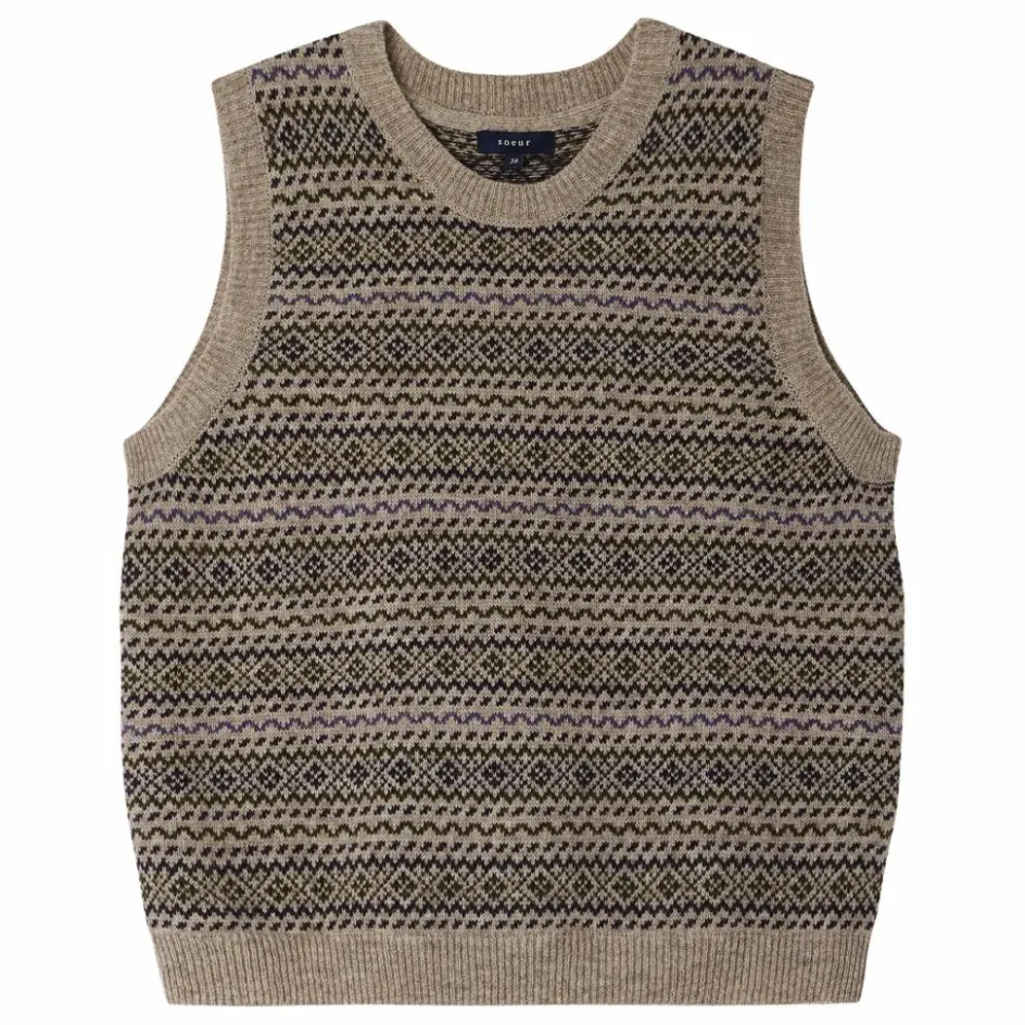 Soeur Pull Sans Manches Fiesta Laine Mérinos ||Femme Pulls, Gilets
