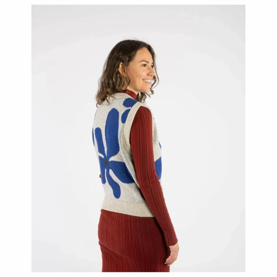 Matona Pull Sans Manches Fleurs Laine ||Femme Pulls, Gilets