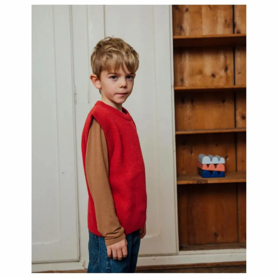 Matona Pull Sans Manches Laine | Rouge