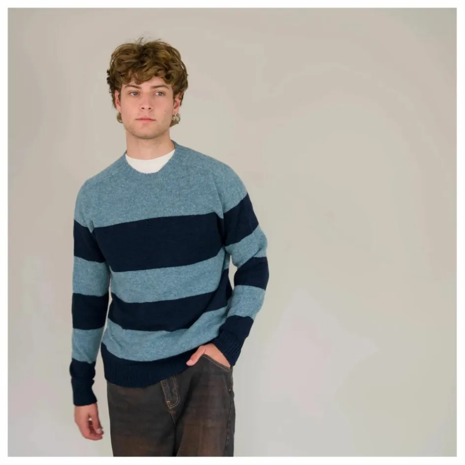 Origin Knitwear Pull Seamless Rayé Laine ||Homme Sweats, Pulls