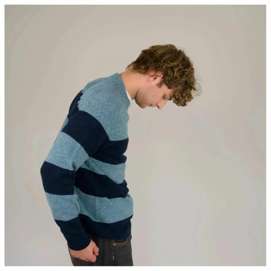 Origin Knitwear Pull Seamless Rayé Laine ||Homme Sweats, Pulls