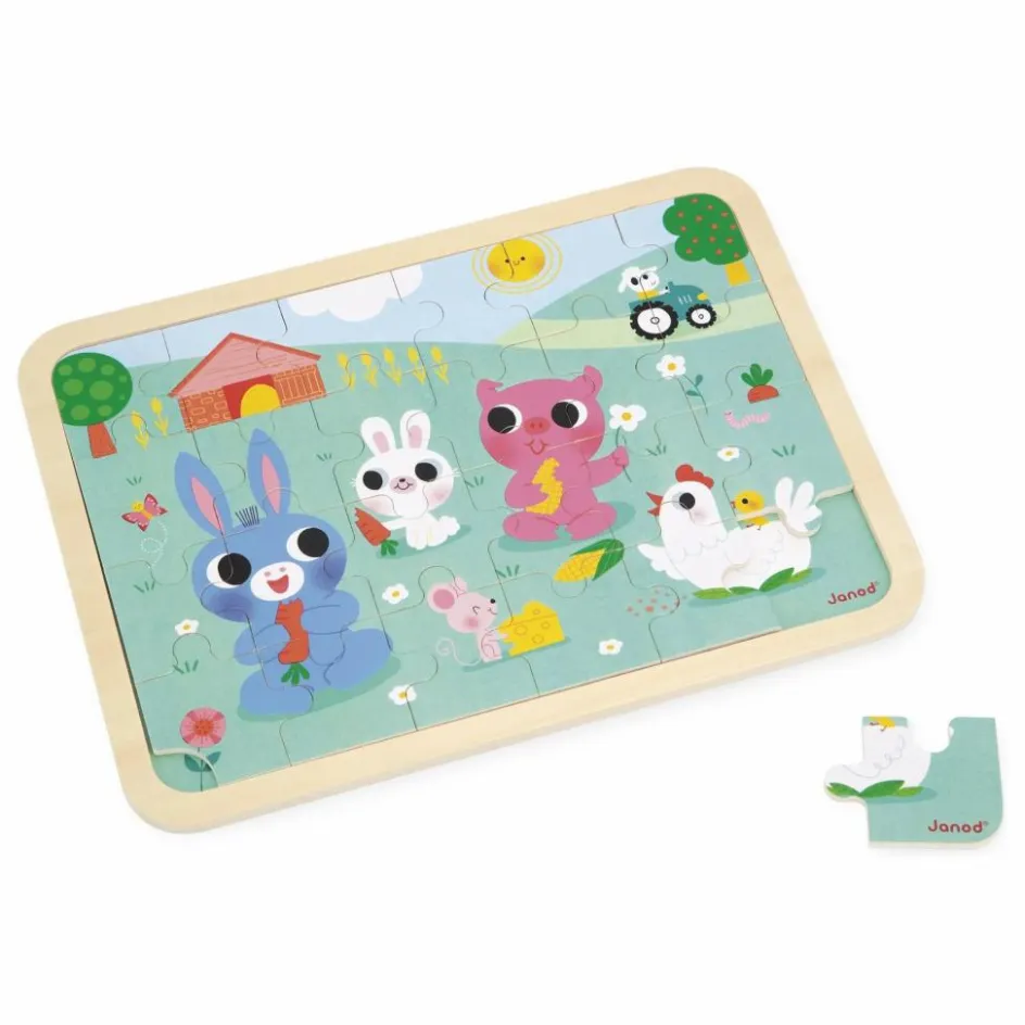 Janod Puzzle à la ferme - 24 pièces| Puzzles|Jeux Éducatifs