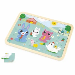 Janod Puzzle à la ferme - 24 pièces| Puzzles|Jeux Éducatifs