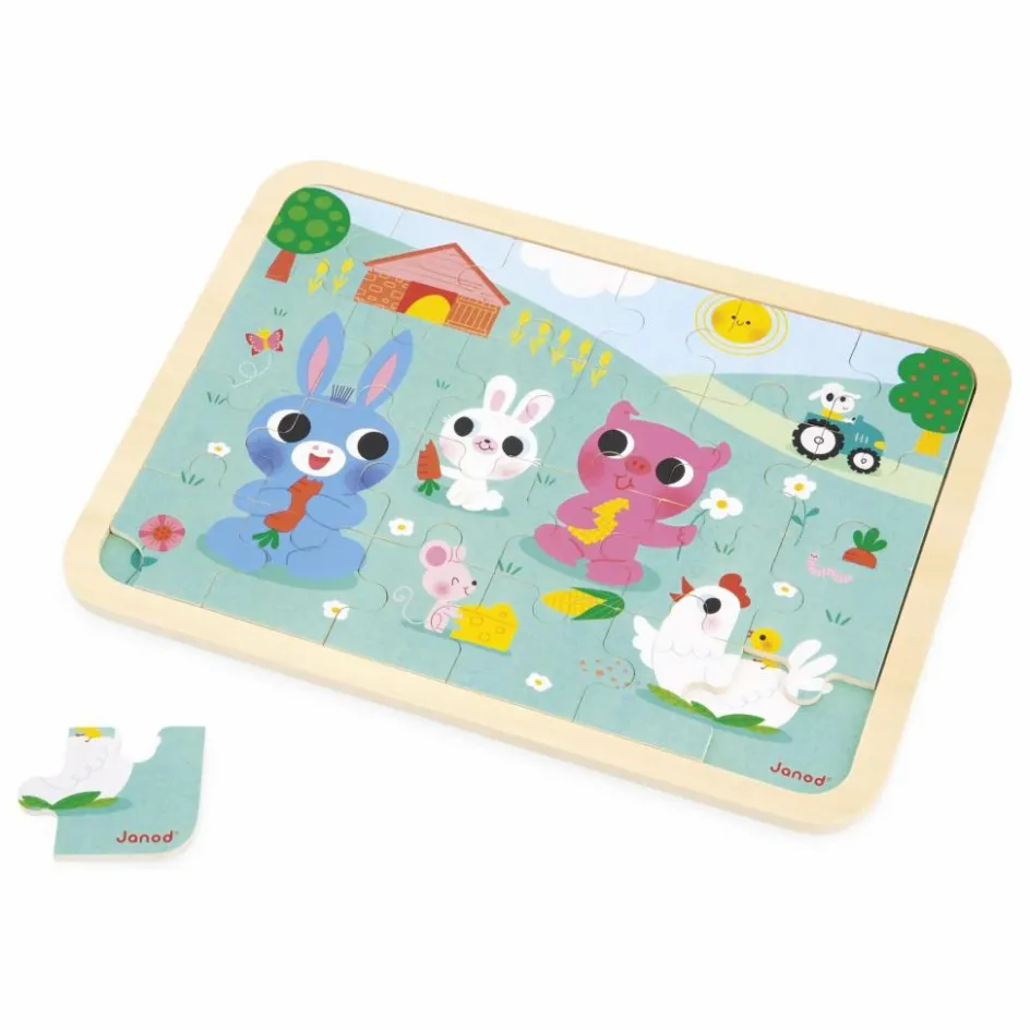Janod Puzzle à la ferme - 24 pièces| Puzzles|Jeux Éducatifs