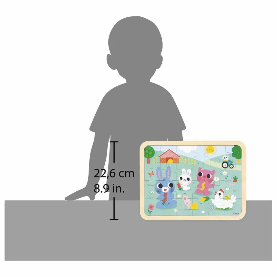 Janod Puzzle à la ferme - 24 pièces| Puzzles|Jeux Éducatifs