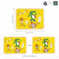 Janod Puzzle C'est la fête - 24 pièces| Puzzles|Jeux Éducatifs