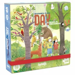 Online Puzzle de poche recto verso Nuit Jour Forêt Puzzles|Jeux Éducatifs