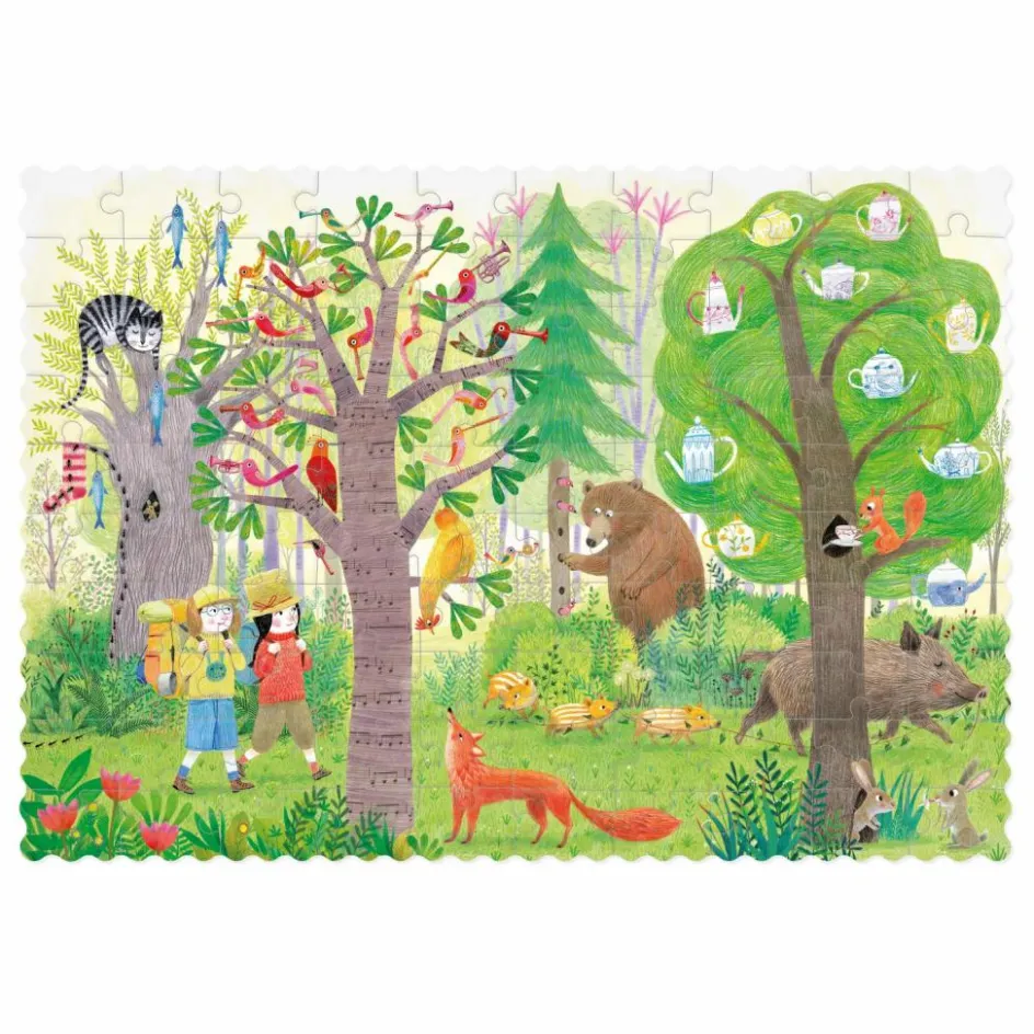 Online Puzzle de poche recto verso Nuit Jour Forêt Puzzles|Jeux Éducatifs