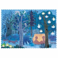 Online Puzzle de poche recto verso Nuit Jour Forêt Puzzles|Jeux Éducatifs